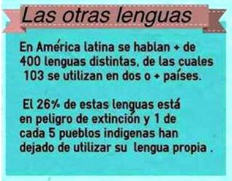 en America Latina se hablan 400 idiomas